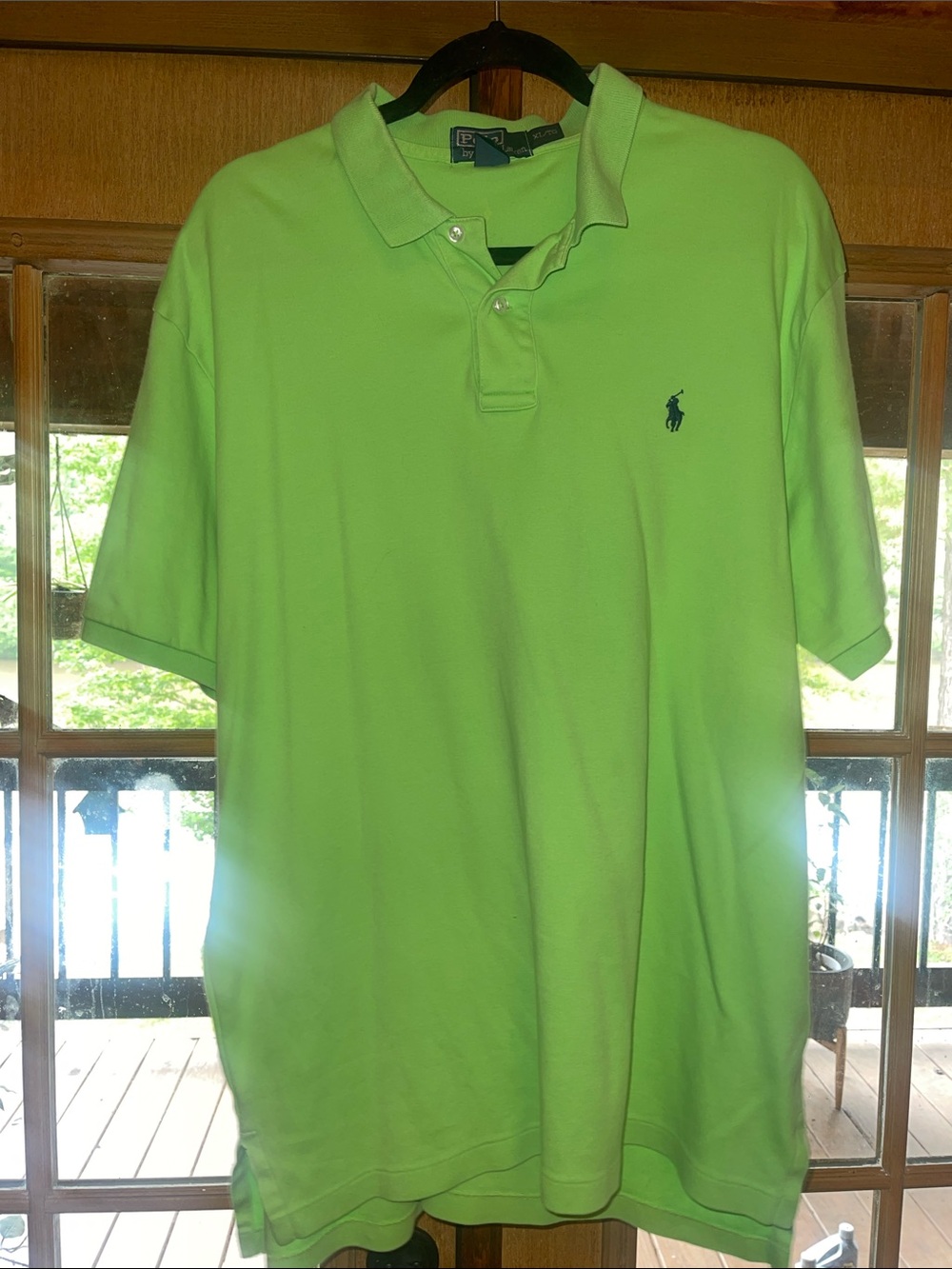 Ralph Lauren Men’s Polo Shirt in Neon Green with Navy Pony